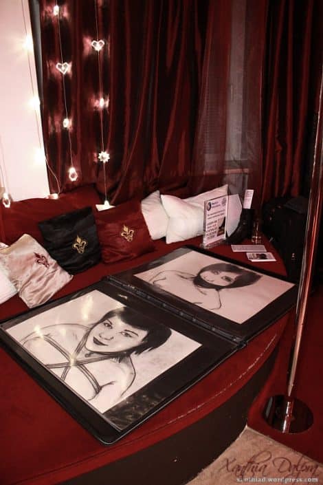 BDSM Night, erotische Zeichnungen Bondage